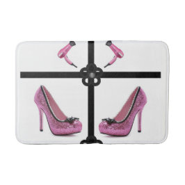 roze badkamer badmat