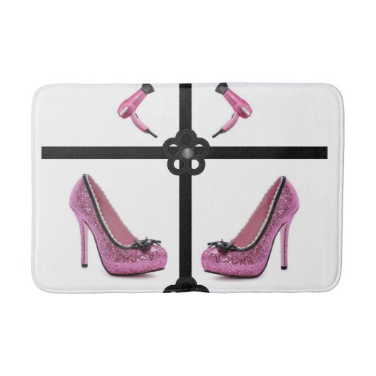 roze badkamer badmat (Voorkant)