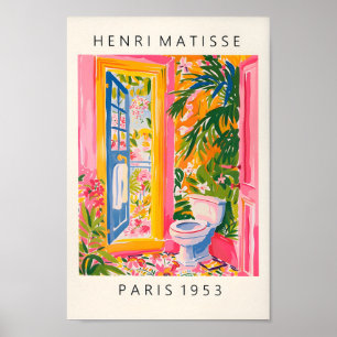 Roze Badkamer Wandkunst, Grappig Toilet Poster, Mi Poster