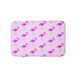 Roze badmat met flamingo's - aangepaste kleuren