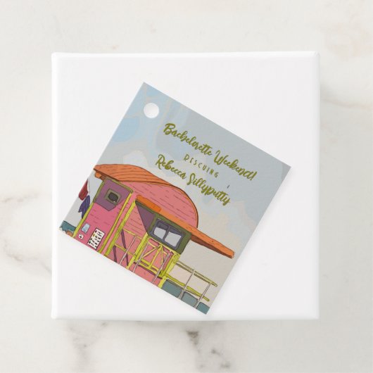 Roze Badmeester Vibes vrijgezellenweekend Bedankjes Labels (In situ)