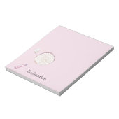Roze Badminton Sporten Notitieblok (Linkerzijde)