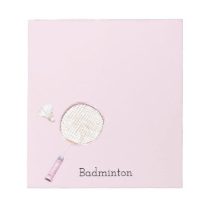 Roze Badminton Sporten Notitieblok