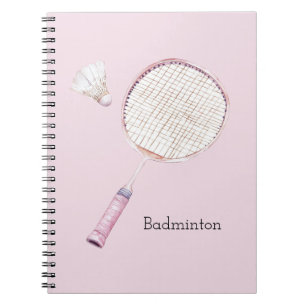 Roze Badminton Sporten Notitieboek