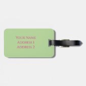 Roze Bagagelabel (Achterkant horizontaal)