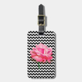 Roze Bagagelabel en Chevron (Voorkant verticaal)