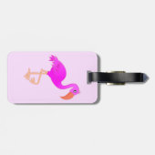 Roze Bagagelabel Flamingo (Achterkant horizontaal)