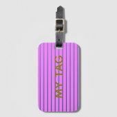 Roze bagagelabel met voering (Voorkant (verticaal))
