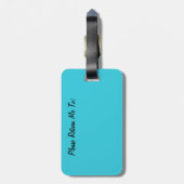 Roze Bagagelabel voor Vacatie met Flamingo (Achterkant verticaal)