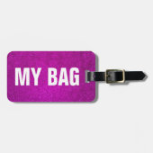 Roze bagagelabel voor vrouwen | ontwerp (Voorkant horizontaal)