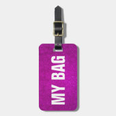 Roze bagagelabel voor vrouwen |  ontwerp (Voorkant verticaal)