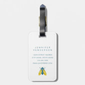 Roze Bagagelabels (Achterkant verticaal)