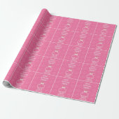 Roze bak iemand blij cadeaupapier (Uitgerold)