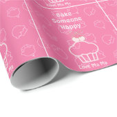 Roze bak iemand blij cadeaupapier (Rol Hoek)