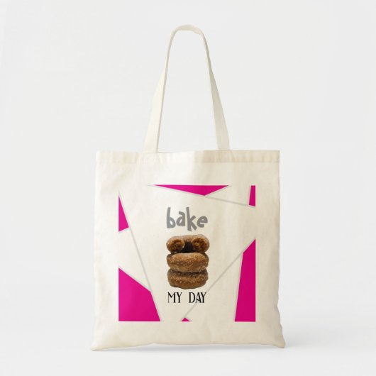 Roze Bak mijn dag Tote Bag (Voorkant)