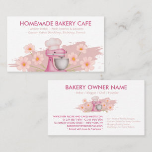 Roze Bakbenodigdheden Bakkerij Bakker Visitekaartje