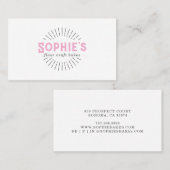 Roze Baker Bakery Logo Visitekaartje (Voorkant / Achterkant)