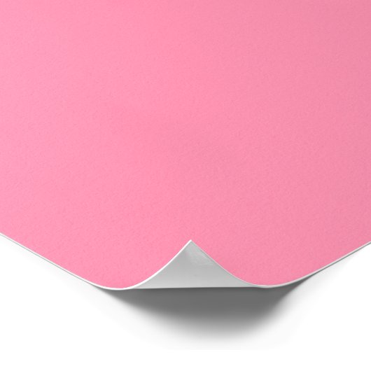 Roze Baker-Miller (vaste kleur) Poster (Hoek)
