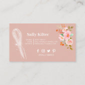 Roze Bakken & Koken Utensil Cakes Bakes Visitekaartje (Achterkant)