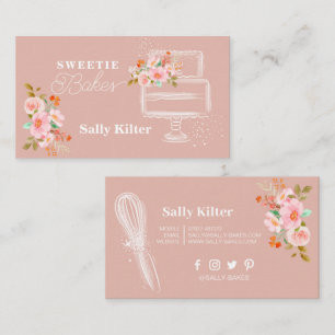 Roze Bakken & Koken Utensil Cakes Bakes Visitekaartje