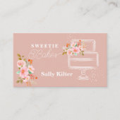 Roze Bakken & Koken Utensil Cakes Bakes Visitekaartje (Voorkant)