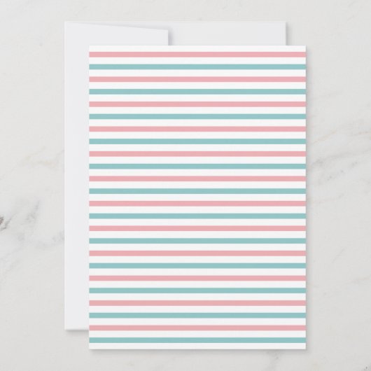 Roze Bakken Verjaardagsfeest Kaart (Achterkant)