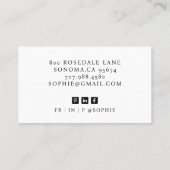 Roze Bakker Waterverf Keukenartikelen Visitekaartje (Achterkant)