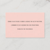 Roze Bakkerij Baker Pastry Chef Vanilla Macarons Visitekaartje (Achterkant)