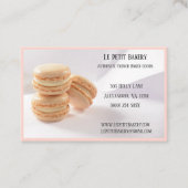 Roze Bakkerij Baker Pastry Chef Vanilla Macarons Visitekaartje (Voorkant)