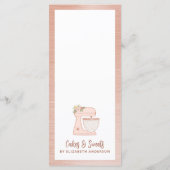 Roze bakkerij banketbakker dessert menu (Achterkant)