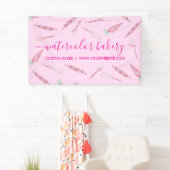 Roze Bakkerij Benodigdheden Thuisgemaakte Chef Spandoek (Insitu)