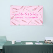 Roze Bakkerij Benodigdheden Thuisgemaakte Chef Spandoek (Beurs)