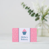 Roze bakkerij Cupcake Homemade Pastry Chef Visitekaartje (Staand voorkant)