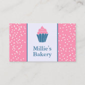 Roze bakkerij Cupcake Homemade Pastry Chef Visitekaartje (Voorkant)