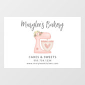 Roze bakkerij pastuure chef bedrijfs raamfolie raamsticker (Vel)