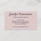 Roze Bakkerij Patisserie Loyaliteit Trouwtaart Visitekaartje (Achterkant)