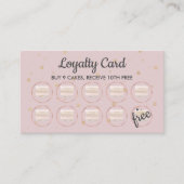 Roze Bakkerij Patisserie Loyaliteit Trouwtaart Visitekaartje (Voorkant)