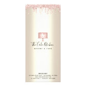 Roze bakkerijkap Glitter Pastry Chef Menu Gold (Achterkant)