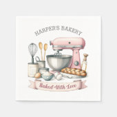 Roze bakmixer servet (Voorkant)