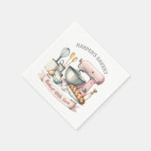 Roze bakmixer servet (Hoek)
