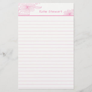 Roze bakstenen 5,5 x 8,5-inch bakkerij briefpapier