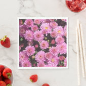 Roze bal Chrysanthemum Papier Napkins Servetten (Insitu)