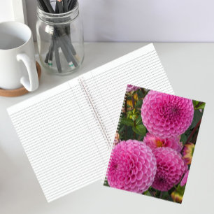 Roze Bal Dahlia's Bloemen Notitieboek