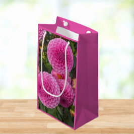 Roze bal Dahlias Floral Klein Cadeauzakje