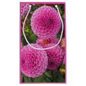 Roze bal Dahlias Floral Klein Cadeauzakje (Achterkant)