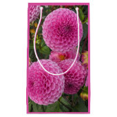 Roze bal Dahlias Floral Klein Cadeauzakje (Voorkant)