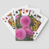 Roze bal Dahlias Floral Pokerkaarten (Achterkant)