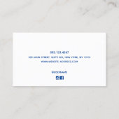 Roze balbommen contactkaartje (Achterkant)