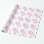 Roze baletslippers cadeaupapier (Uitgerold)