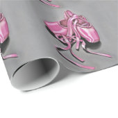 Roze baletslippers cadeaupapier (Rol Hoek)